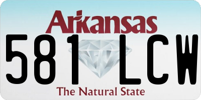 AR license plate 581LCW