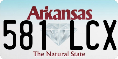 AR license plate 581LCX