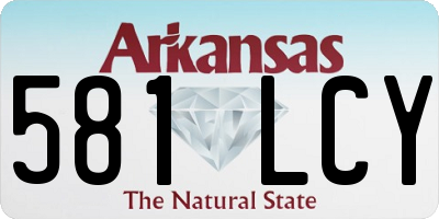 AR license plate 581LCY