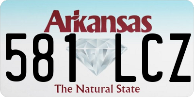 AR license plate 581LCZ