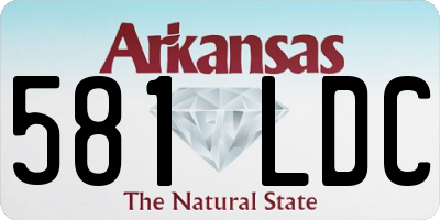 AR license plate 581LDC
