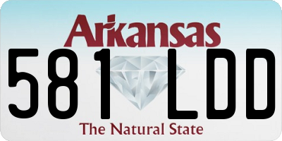 AR license plate 581LDD