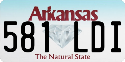 AR license plate 581LDI