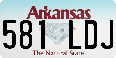 AR license plate 581LDJ