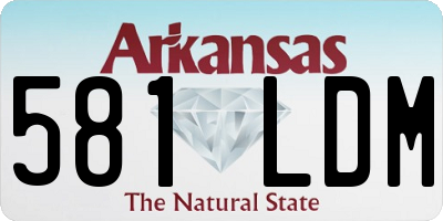 AR license plate 581LDM