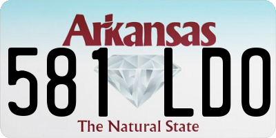 AR license plate 581LDO