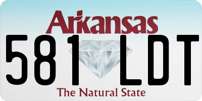 AR license plate 581LDT