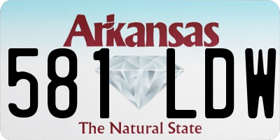 AR license plate 581LDW