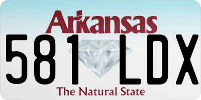 AR license plate 581LDX
