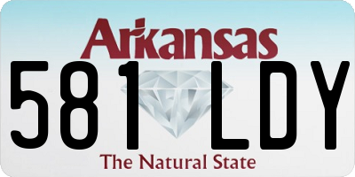 AR license plate 581LDY