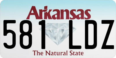 AR license plate 581LDZ