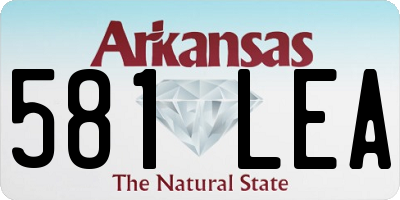 AR license plate 581LEA