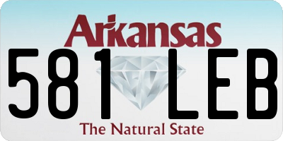 AR license plate 581LEB