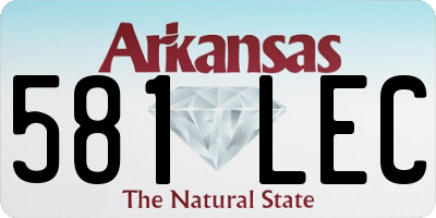 AR license plate 581LEC