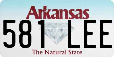 AR license plate 581LEE