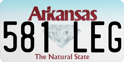 AR license plate 581LEG