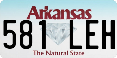 AR license plate 581LEH