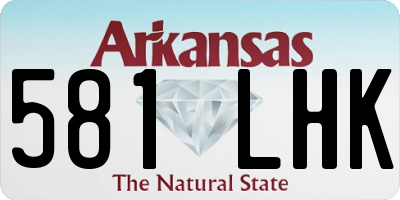 AR license plate 581LHK