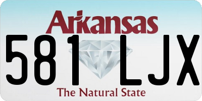 AR license plate 581LJX