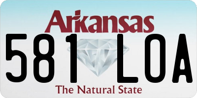 AR license plate 581LOA