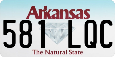 AR license plate 581LQC