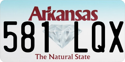 AR license plate 581LQX