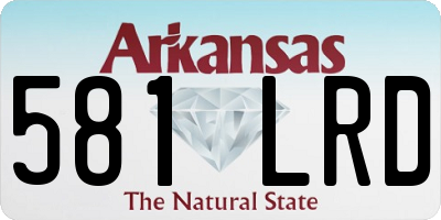 AR license plate 581LRD