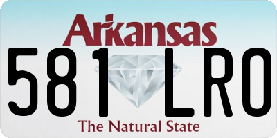 AR license plate 581LRO