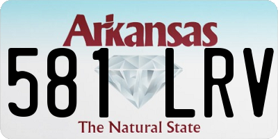 AR license plate 581LRV