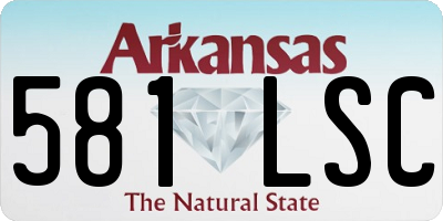 AR license plate 581LSC
