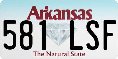 AR license plate 581LSF