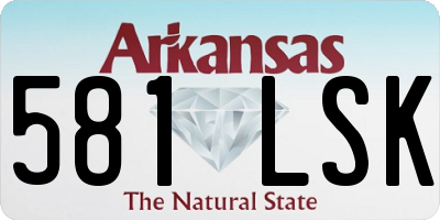 AR license plate 581LSK