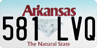 AR license plate 581LVQ