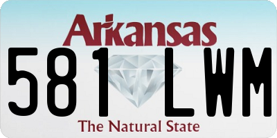 AR license plate 581LWM