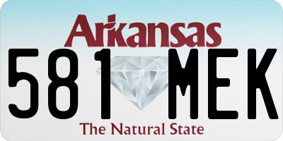 AR license plate 581MEK