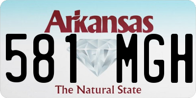 AR license plate 581MGH