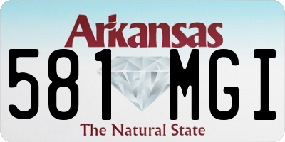 AR license plate 581MGI