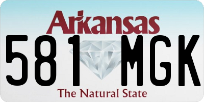 AR license plate 581MGK