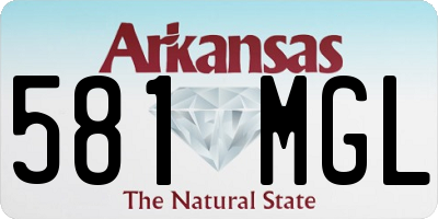 AR license plate 581MGL