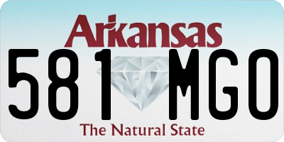 AR license plate 581MGO