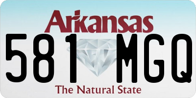AR license plate 581MGQ