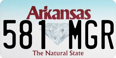 AR license plate 581MGR