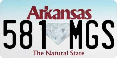 AR license plate 581MGS