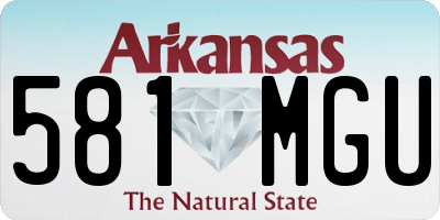 AR license plate 581MGU