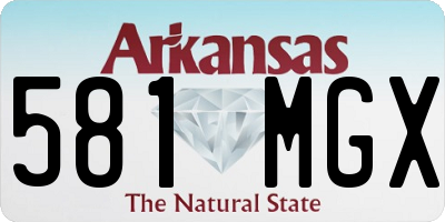 AR license plate 581MGX