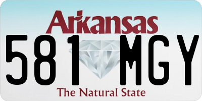 AR license plate 581MGY