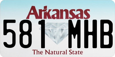 AR license plate 581MHB