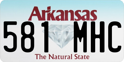 AR license plate 581MHC