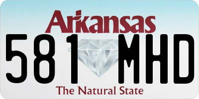 AR license plate 581MHD