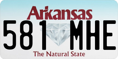 AR license plate 581MHE
